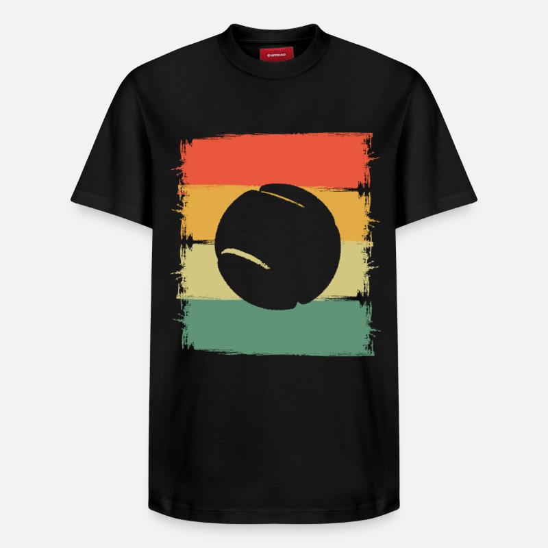 Balle de tennis - T-shirt unisexe décontracté en coton Supima – de SPREAD - noir