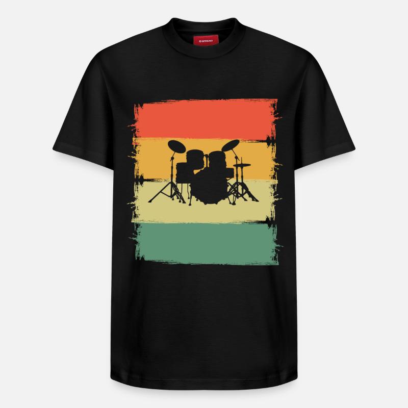 Percussion - T-shirt unisexe décontracté en coton Supima – de SPREAD - noir