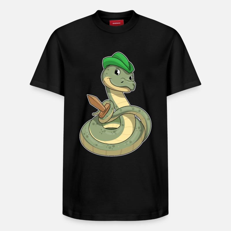 Épée Serpent - T-shirt unisexe décontracté en coton Supima – de SPREAD - noir