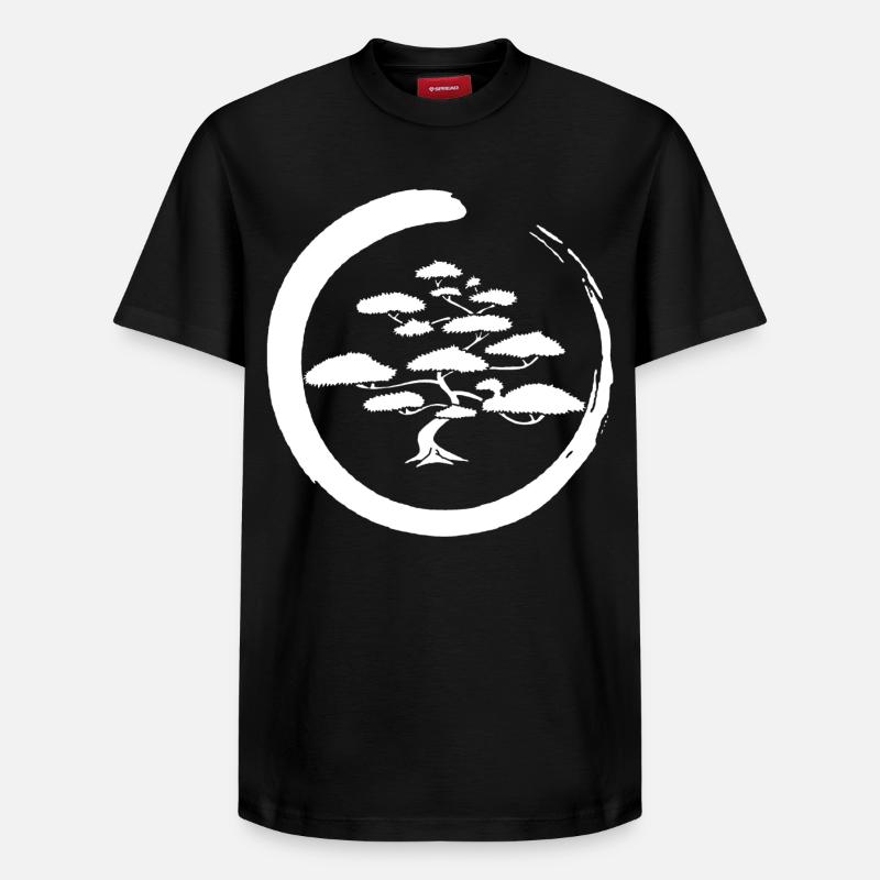 Arbre du Japon blanc - T-shirt unisexe décontracté en coton Supima – de SPREAD - noir