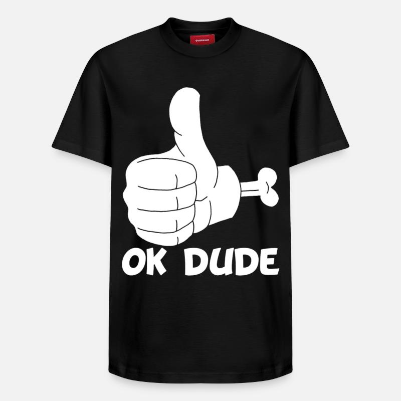 Ok mec ! (blanc) - T-shirt unisexe décontracté en coton Supima – de SPREAD - noir