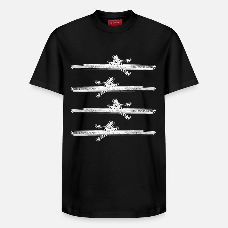 Rameur Rameur Bateau à rames - T-shirt unisexe décontracté en coton Supima – de SPREAD - noir