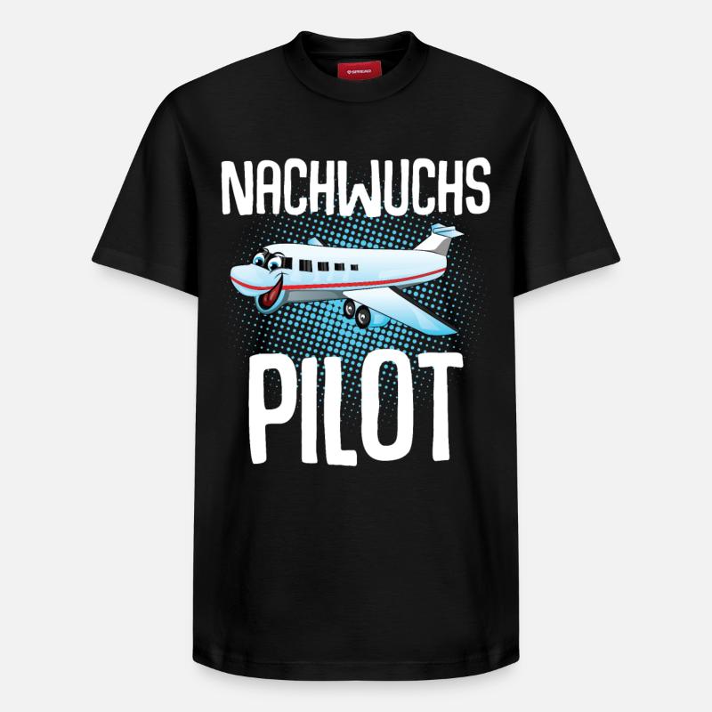 Pilot Kinder Nachwuchs - Relaxed Unisex Supima Cotton T-Shirt – von SPREAD - Schwarz