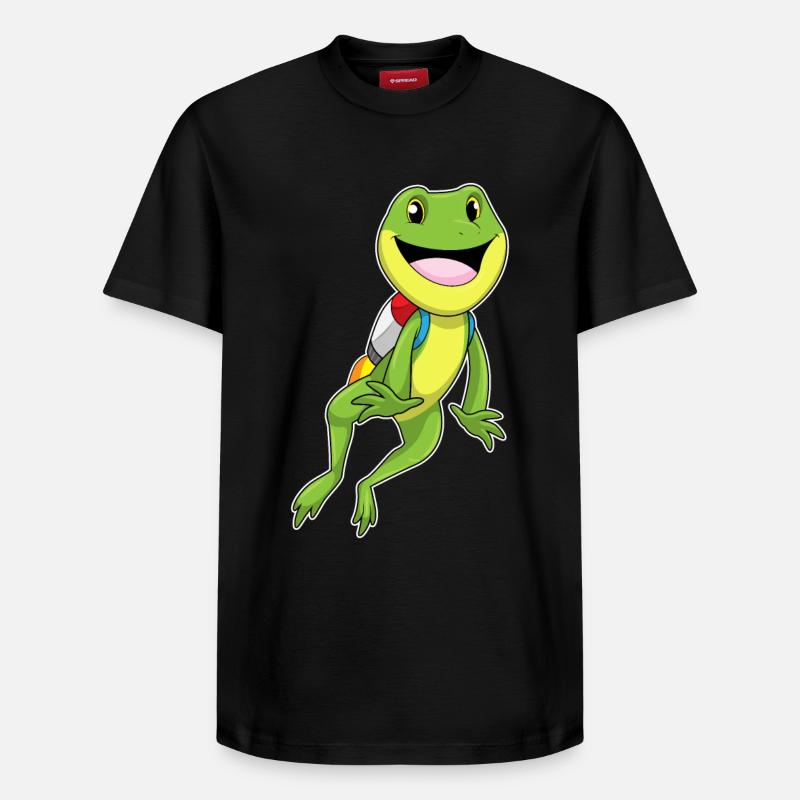 Frosch Jetpack - Relaxed Unisex Supima Cotton T-Shirt – von SPREAD - Schwarz