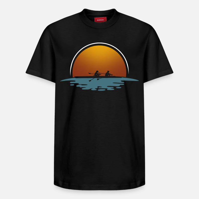 Rameur Rameur Bateau à rames - T-shirt unisexe décontracté en coton Supima – de SPREAD - noir
