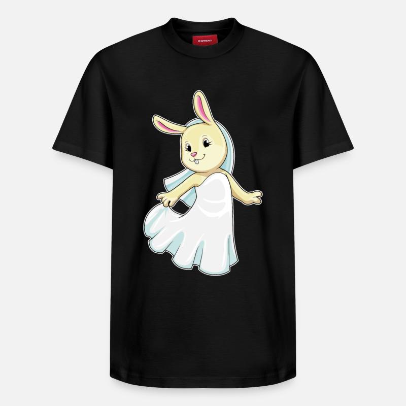 Lapin comme mariée avec voile - T-shirt unisexe décontracté en coton Supima – de SPREAD - noir