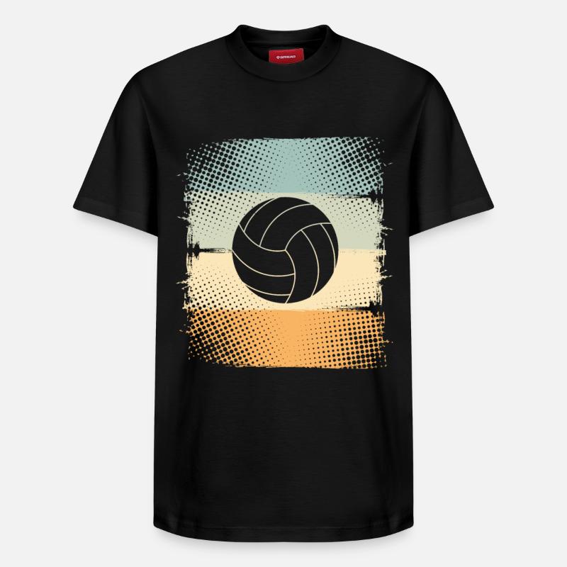 Volley-ball - T-shirt unisexe décontracté en coton Supima – de SPREAD - noir