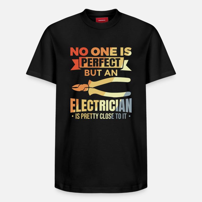 Elektriker Witz - Relaxed Unisex Supima Cotton T-Shirt – von SPREAD - Schwarz