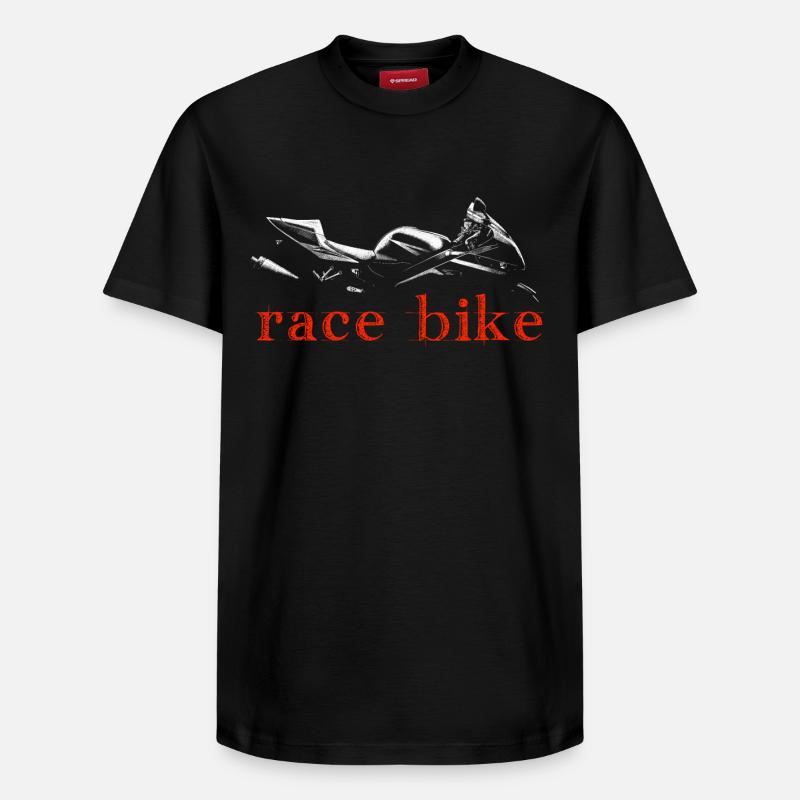 Vélo de course - T-shirt unisexe décontracté en coton Supima – de SPREAD - noir