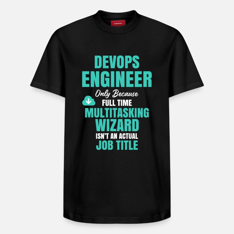 DevOps Engineer Multitasking Wizard - Relaxed Unisex Supima Cotton T-Shirt – by SPREAD - black
