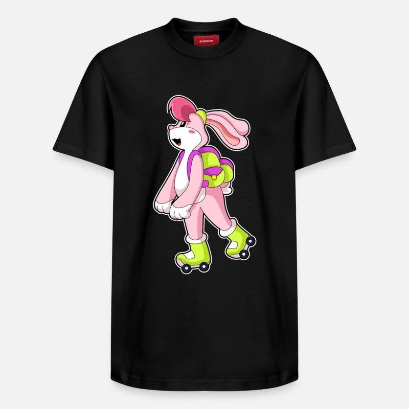 Patins à roulettes Rabbit - T-shirt unisexe décontracté en coton Supima – de SPREAD - noir