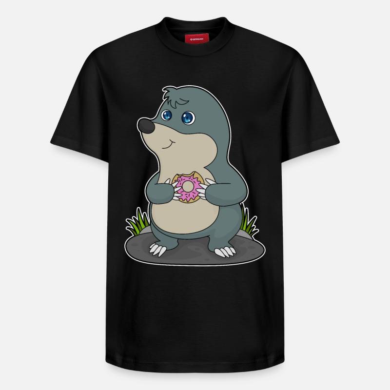 Taupe avec beignet - T-shirt unisexe décontracté en coton Supima – de SPREAD - noir