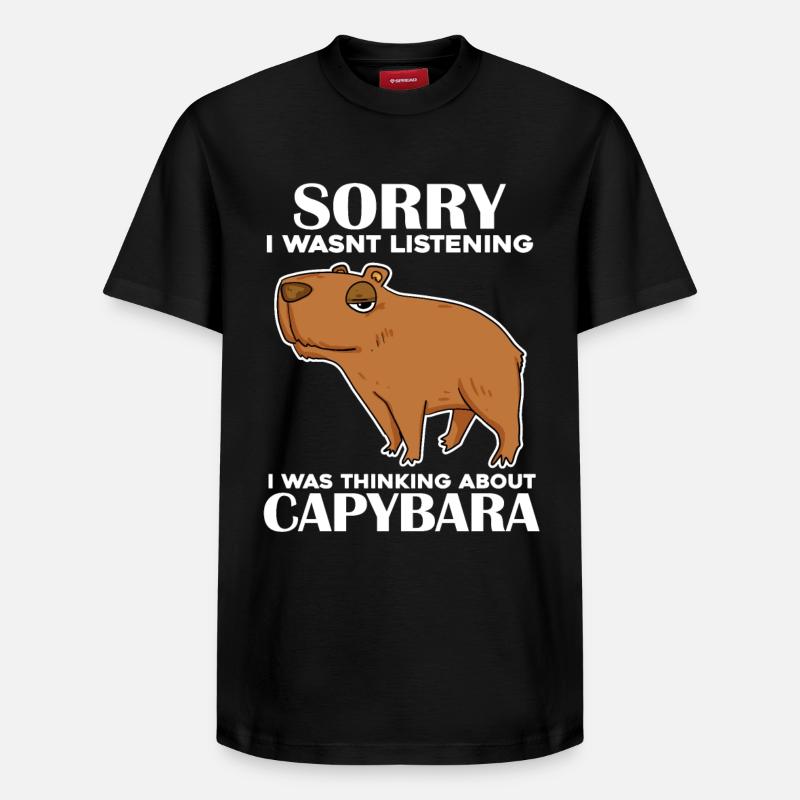 Capybara Capybara Cadeau - T-shirt unisexe décontracté en coton Supima – de SPREAD - noir