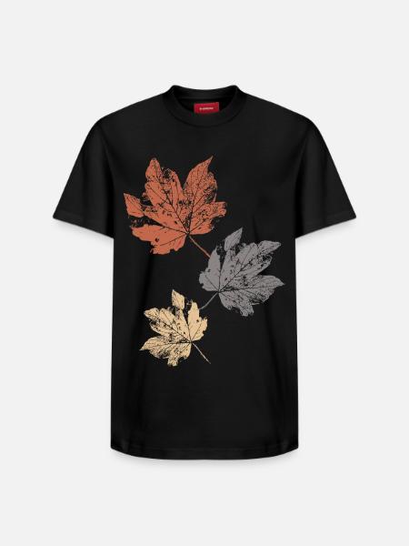 Bunte Herbstblätter Herbstlaub - Relaxed Unisex Supima Cotton T-Shirt – von SPREAD - Schwarz