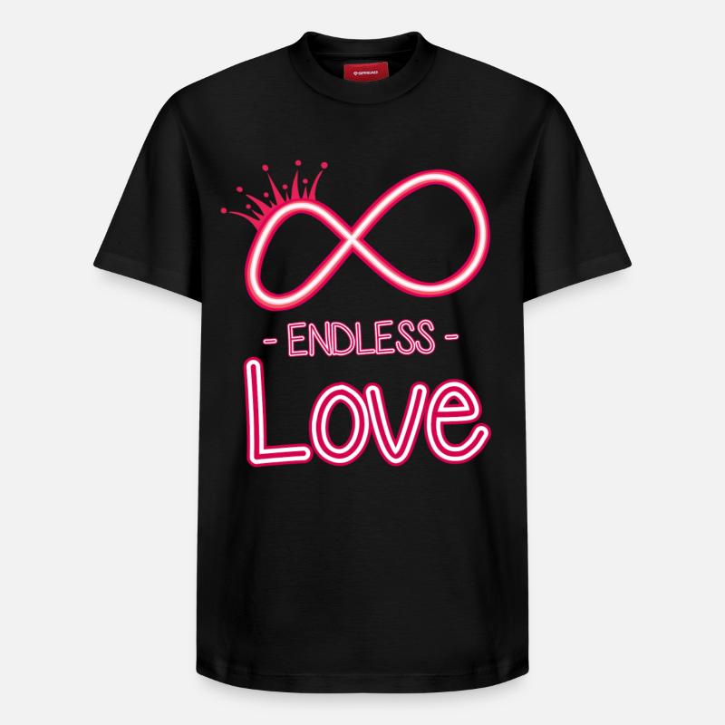 symbole de l’amour éternel - T-shirt unisexe décontracté en coton Supima – de SPREAD - noir