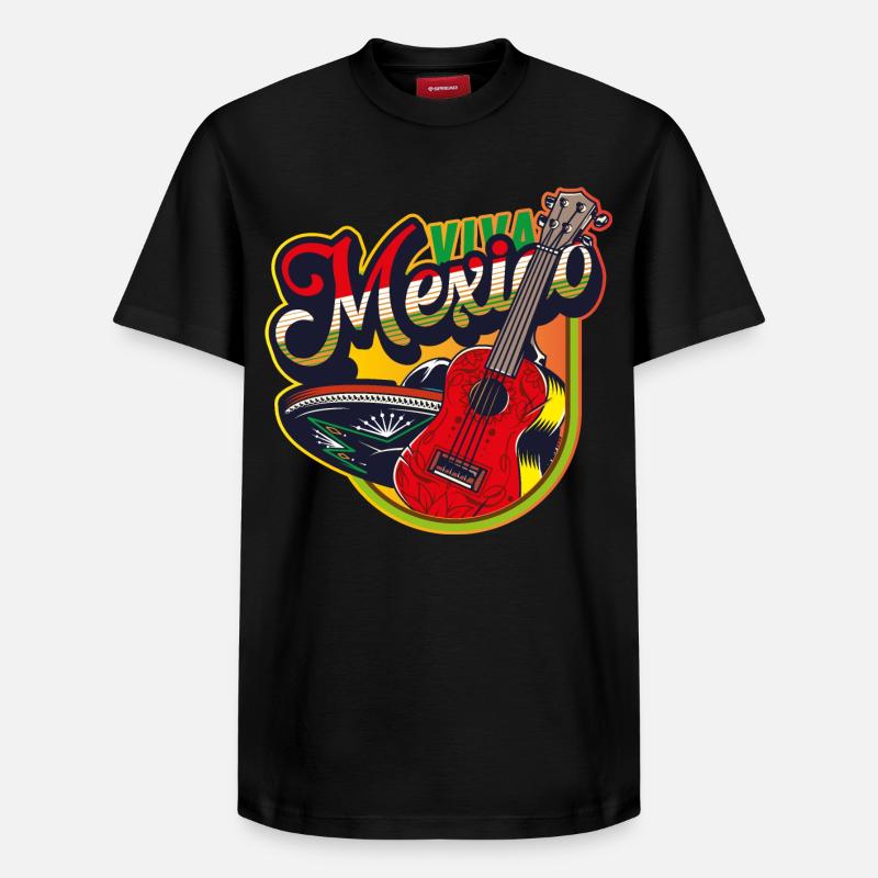 Mexiko - Relaxed Unisex Supima Cotton T-Shirt – von SPREAD - Schwarz