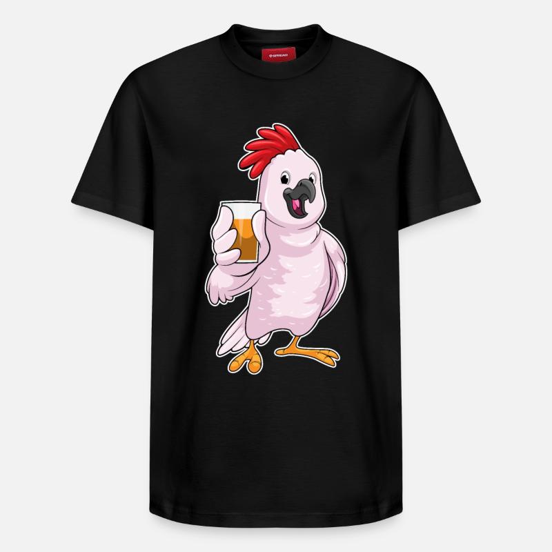 Papagei mit Saft - Relaxed Unisex Supima Cotton T-Shirt – von SPREAD - Schwarz