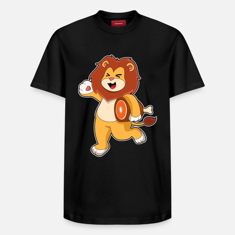 Löwe mit Fleisch - Relaxed Unisex Supima Cotton T-Shirt – von SPREAD - Schwarz