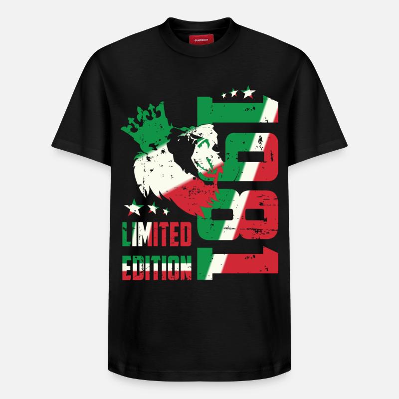 1981 Italie Hipster - T-shirt unisexe décontracté en coton Supima – de SPREAD - noir