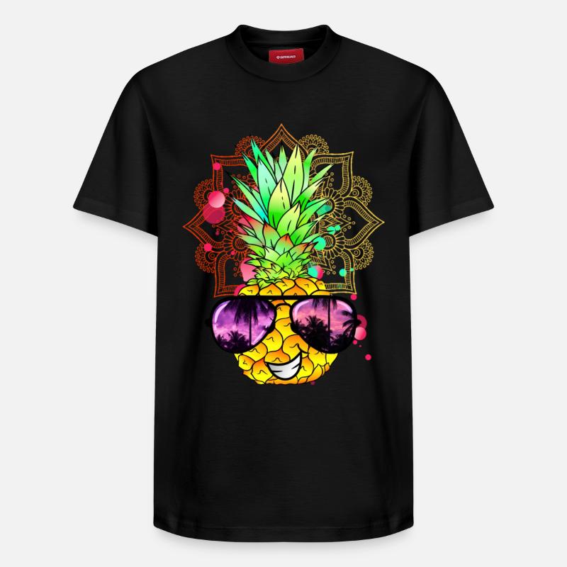 Pineapple Mandala - Relaxed Unisex Supima Cotton T-Shirt – by SPREAD - black