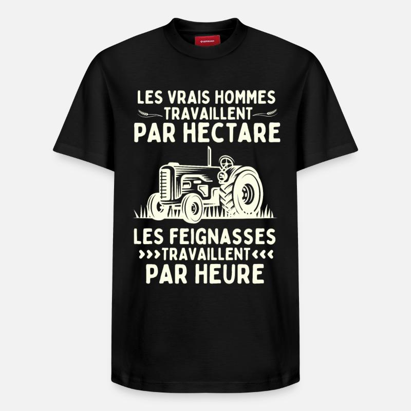 HUMOUR AGRICULTURE - T-shirt unisexe décontracté en coton Supima – de SPREAD - noir