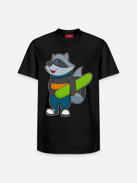 Snowboardeur Raton Snowboard - T-shirt unisexe décontracté en coton Supima – de SPREAD - noir