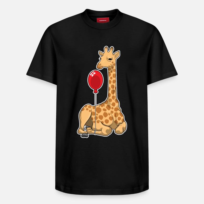Ballon girafe - T-shirt unisexe décontracté en coton Supima – de SPREAD - noir