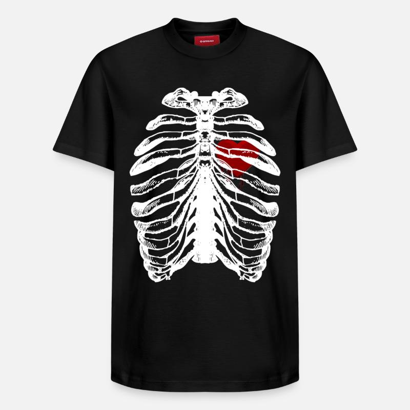 Skelett - Relaxed Unisex Supima Cotton T-Shirt – von SPREAD - Schwarz