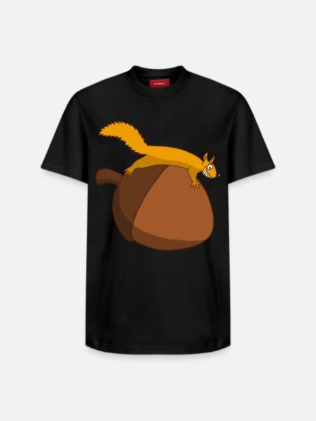 The squirrel against the glans - Relaxed Unisex Supima Cotton T-Shirt – by SPREAD - black