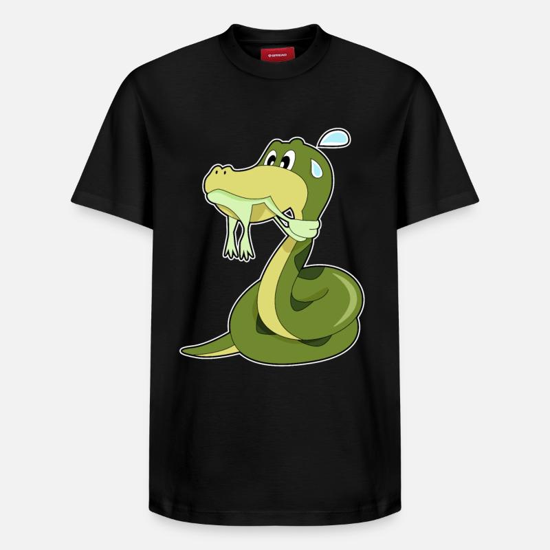 Drôle de serpent - T-shirt unisexe décontracté en coton Supima – de SPREAD - noir