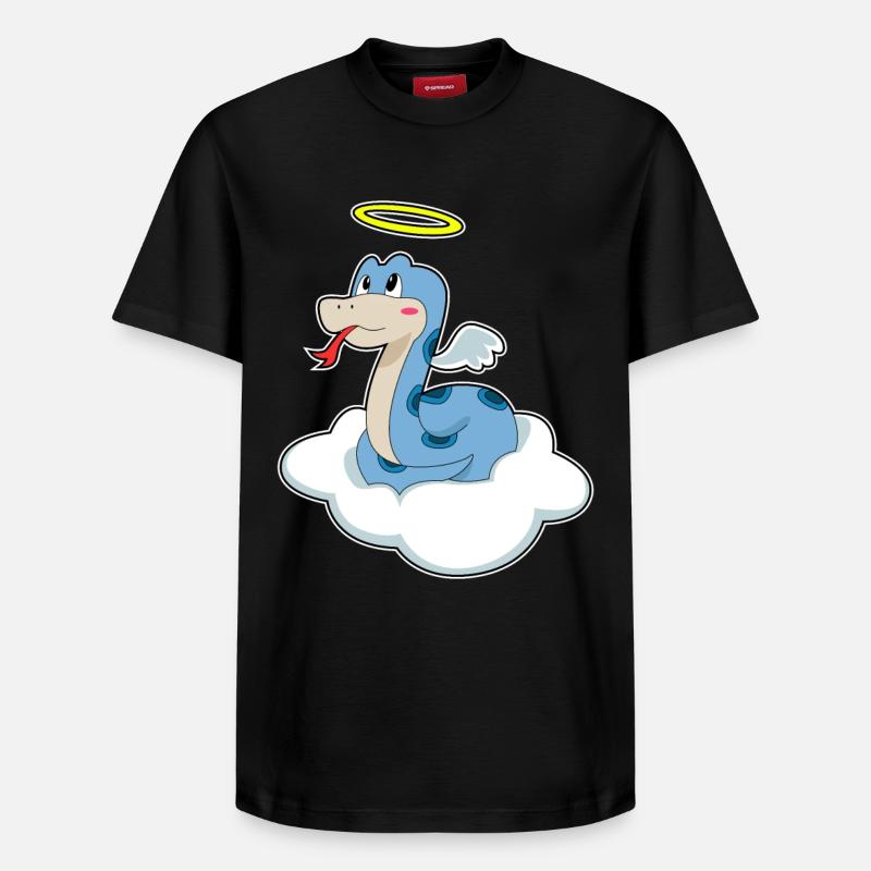 Serpent Nuage Ange - T-shirt unisexe décontracté en coton Supima – de SPREAD - noir