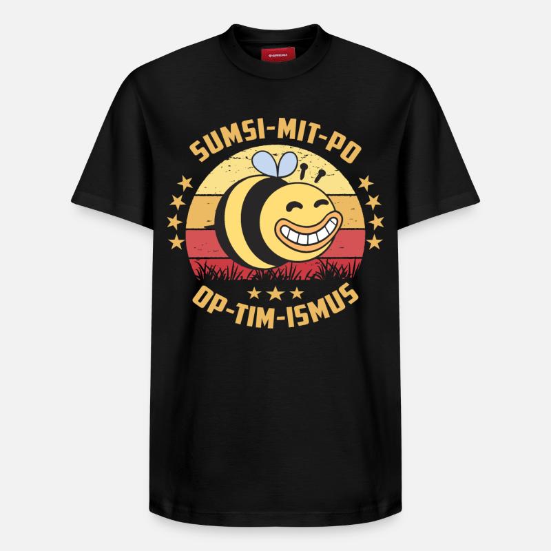 Optimismus oder Sumsi mit Po - Relaxed Unisex Supima Cotton T-Shirt – von SPREAD - Schwarz