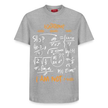 Mathematics equations - Relaxed Unisex Supima Cotton T-Shirt – by SPREAD - heather grey - Front - AI Model Female 172 dark (172cm) & AI Model Male 185 dark (185cm)