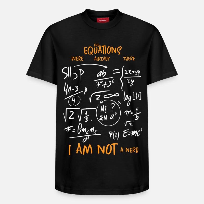 Mathematics equations - Relaxed Unisex Supima Cotton T-Shirt – by SPREAD - black