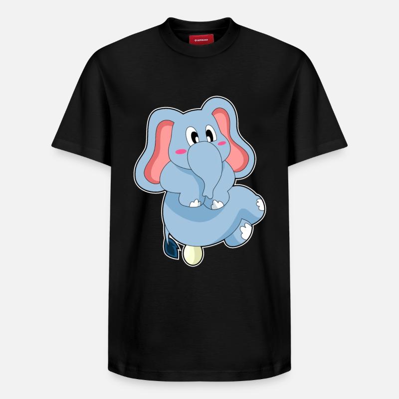 Oeuf d’éléphant - T-shirt unisexe décontracté en coton Supima – de SPREAD - noir