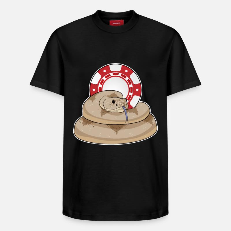 Jetons de poker Snake Poker - T-shirt unisexe décontracté en coton Supima – de SPREAD - noir