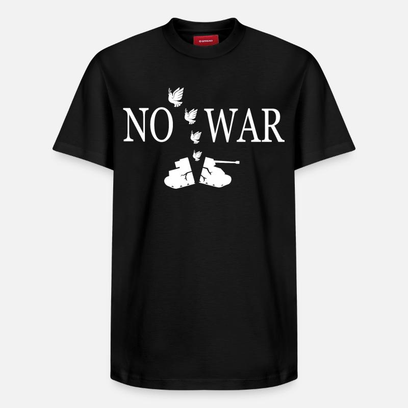 No war - Relaxed Unisex Supima Cotton T-Shirt – by SPREAD - black