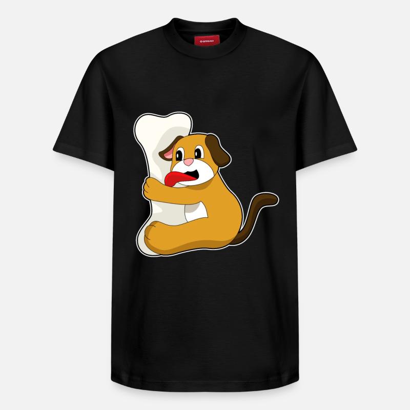 Hund Knochen - Relaxed Unisex Supima Cotton T-Shirt – von SPREAD - Schwarz