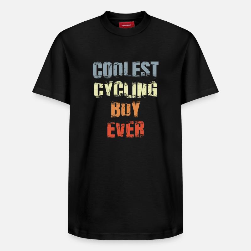 Garçon de vélo - T-shirt unisexe décontracté en coton Supima – de SPREAD - noir