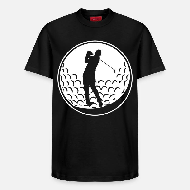 Balle de golf - T-shirt unisexe décontracté en coton Supima – de SPREAD - noir