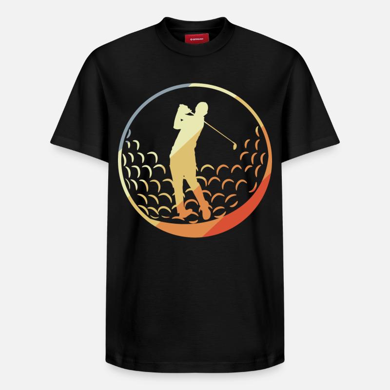 Golfspieler - Relaxed Unisex Supima Cotton T-Shirt – von SPREAD - Schwarz