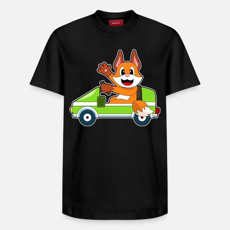 Voiture Fuchs - T-shirt unisexe décontracté en coton Supima – de SPREAD - noir