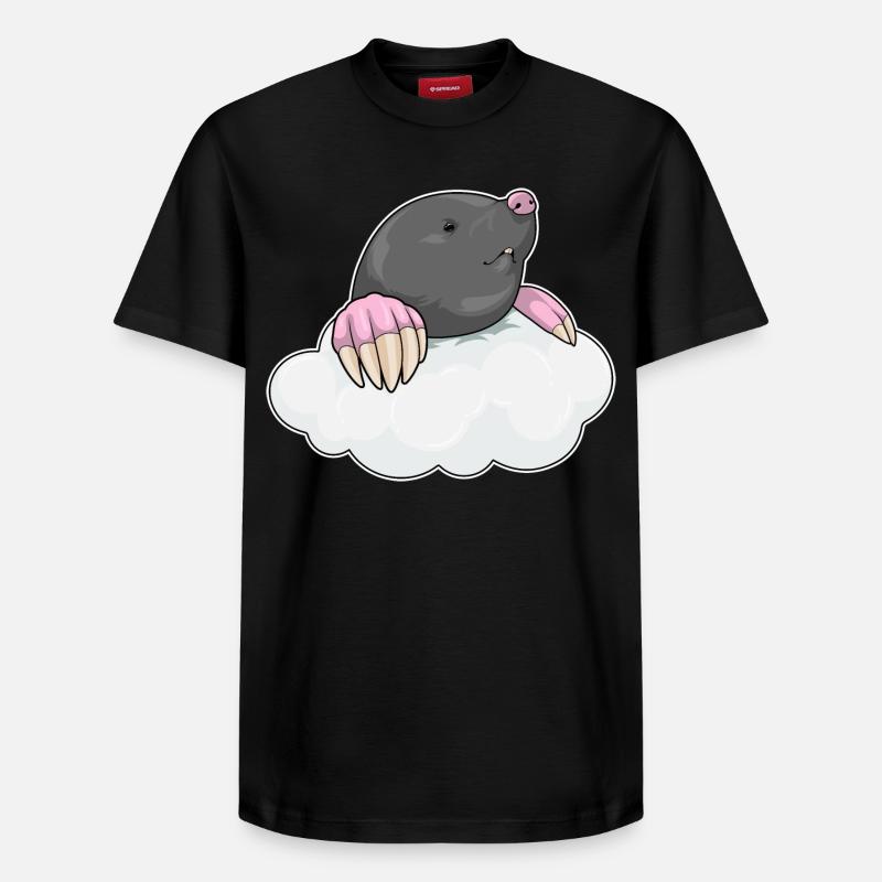 Nuages de taupes - T-shirt unisexe décontracté en coton Supima – de SPREAD - noir