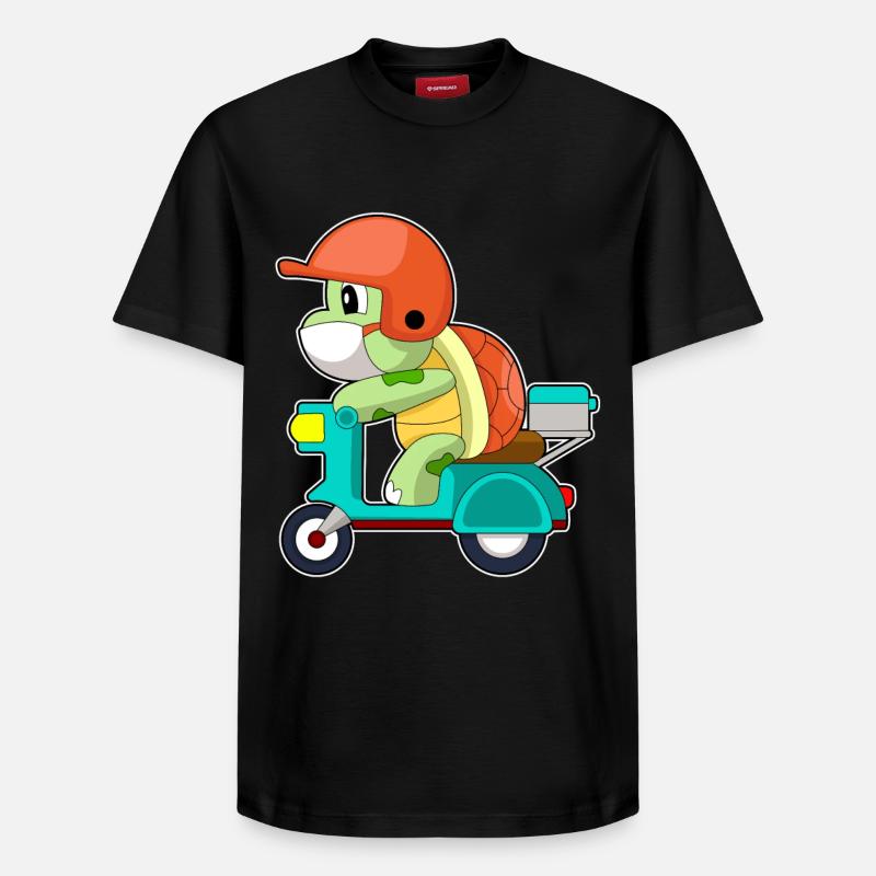 Scooter tortue - T-shirt unisexe décontracté en coton Supima – de SPREAD - noir