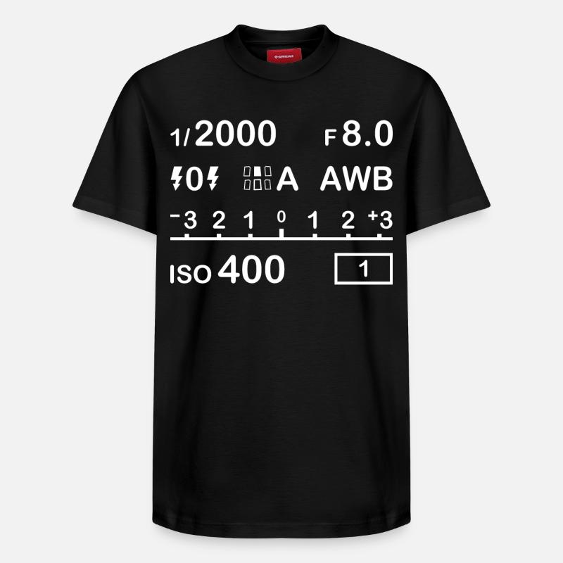 Digitalkamera Einstellungen - Relaxed Unisex Supima Cotton T-Shirt – von SPREAD - Schwarz