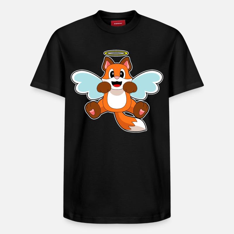 Fox Angel - T-shirt unisexe décontracté en coton Supima – de SPREAD - noir