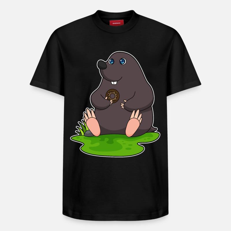 Taupe beignet - T-shirt unisexe décontracté en coton Supima – de SPREAD - noir