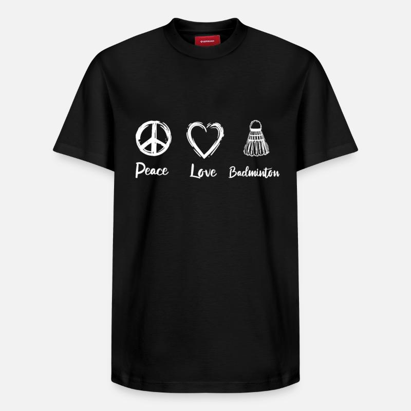 L’amour du badminton - T-shirt unisexe décontracté en coton Supima – de SPREAD - noir