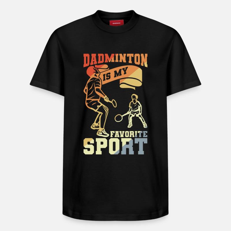 Badminton Papa - T-shirt unisexe décontracté en coton Supima – de SPREAD - noir