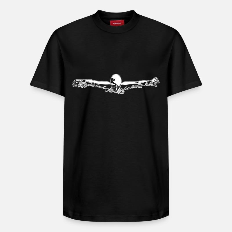 Nageurs de compétition - T-shirt unisexe décontracté en coton Supima – de SPREAD - noir